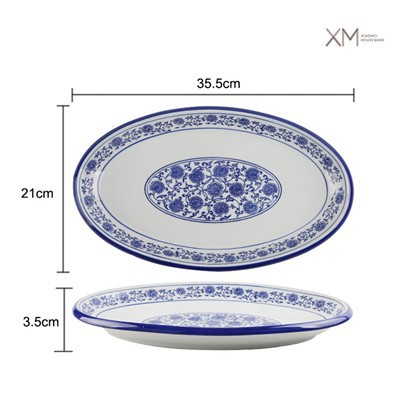 14- colio ovalo keraminės plokštės