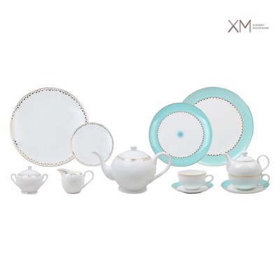 Kaulų porceliano stalo įrankiai Kinijos plokštelės desertų plokštelės auksinis auksinis lipdukas